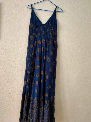 Vestido largo tirantes estampado floral