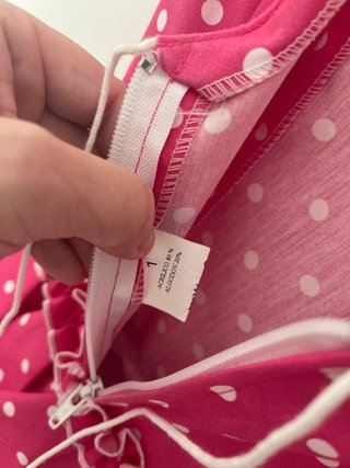 Traje de flamenca rosa lunares talla 1 de bebe