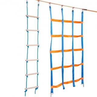 Curso de Obstáculos Ninja Warrior para Niños, 2 x 56 pies de Slacklines a Prueba de Climas, Línea de Mono con Capacidad de Carga de 500 lbs, Equipo de Juego al Aire Libre, Juguetes de Patio, Set d...