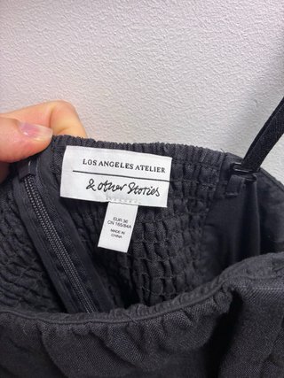 Vestido largo lino negro con cinturón