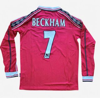 Camiseta Beckham 7 Retro Manga Larga L