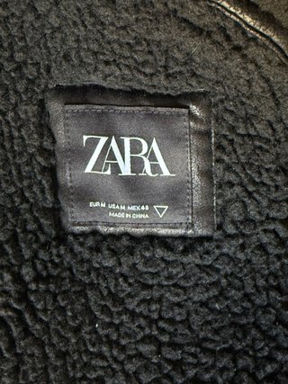 Chaqueta Zara Piel Negra Talla M