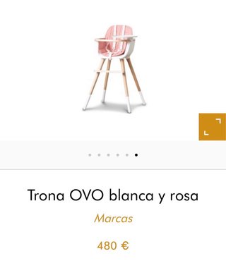 Trona OVO blanca y rosa