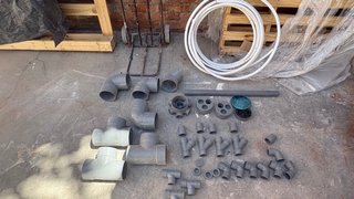 Lote piezas fontanería PVC sobrantes reforma