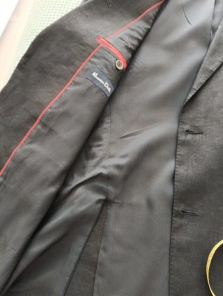 Blazer Massimo Dutti Navy Blue Uomo