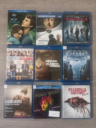 Lote 9 Películas Blu-ray y DVD