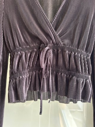 Blusa Pull&Bear Negra Manga Larga