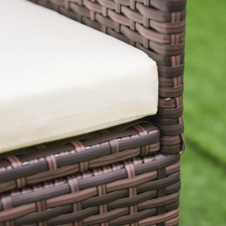 Conjunto Muebles Jardín Ratán Mesa y 2 Sillones