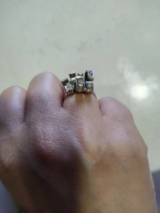 Anillo Plata Ajustable Piedra Rosa Elegante