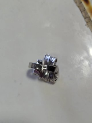 Anillo Plata Ajustable Piedra Rosa Elegante