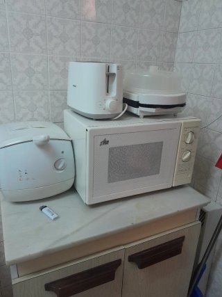 Tostadora, Freidora y Microondas sanwichera