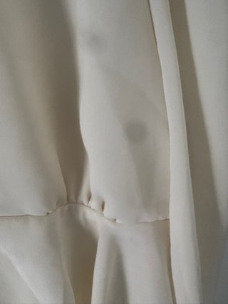Blusa SHEIN blanca rota vaporosa talla S