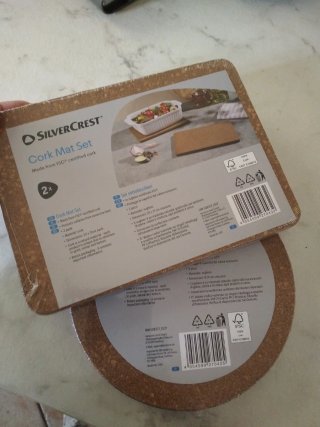 Set 5 Sottopentola Silvercrest in sughero nuovi