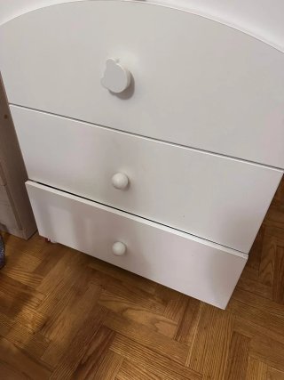 Cambiador bebé con bañera y cajones