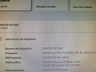Portátil Asus GL752VW Negro/Rojo