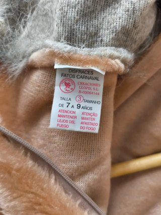 Disfraz León Niño Talla 2-3 Años