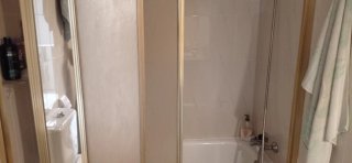 Mampara de Baño Cristal Transparente, sin marca.