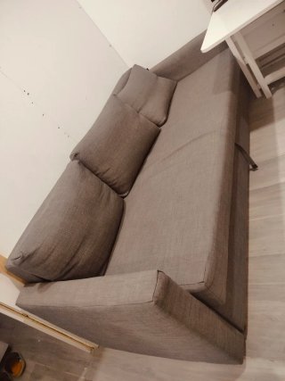 Sofá cama 3 plazas gris