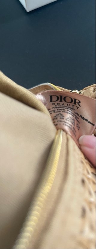 Pochette Dior intrecciata beige mai usata
