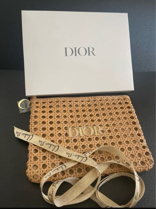 Pochette Dior intrecciata beige mai usata