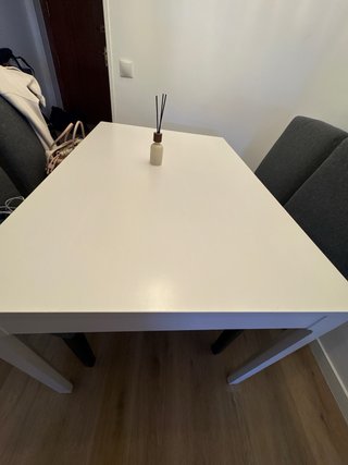 Mesa Comedor Extensible Blanca Madera