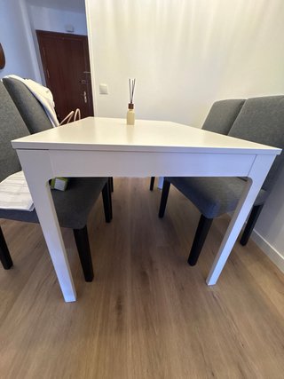 Mesa Comedor Extensible Blanca Madera