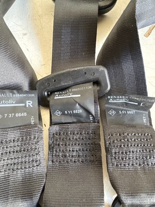 Cinturones de seguridad renault clio 4 (3 uds.)