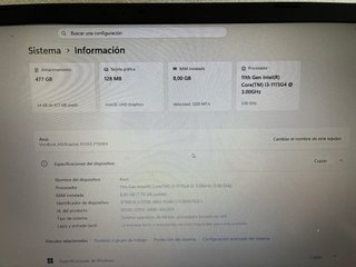 Portátil Asus F1500E Intel i3 11th Gen. 8 ram