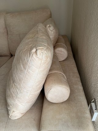 Sofá Chaiselongue Beige Tela