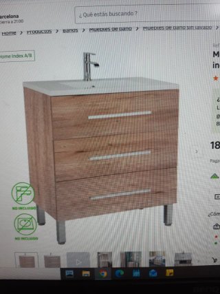 Mueble de baño Madrid Leroy Merlin sin grifo