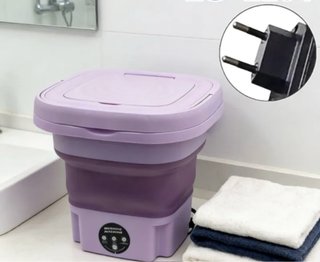 Mini lavadora plegable morada