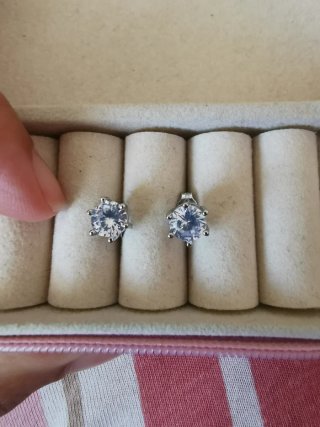 Pendientes circonitas baño plata