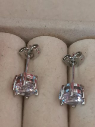 Pendientes circonitas baño plata