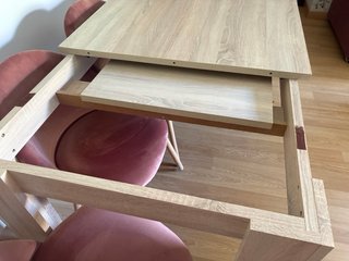 Mesa comedor extensible madera