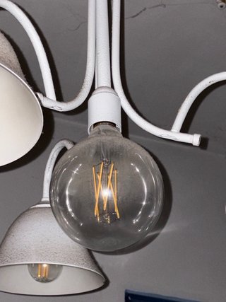 Lampadario 3 bracci metallo e vetro