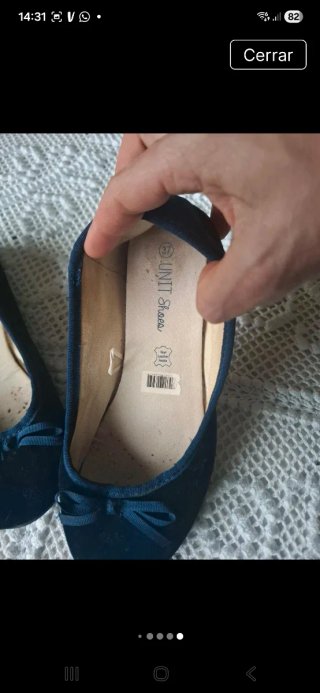 Ballerine UNIT Shoes Blu Marina Taglia 37