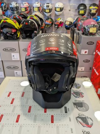 Casco LS2 Advant II Glide Negro Mate Naranja