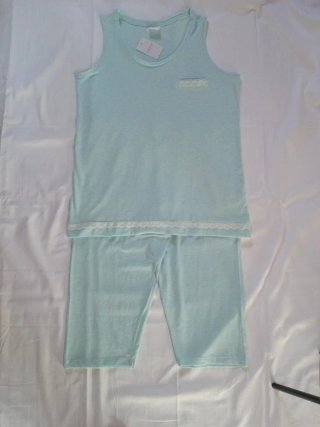 Pigiama Donna Estivo GRANCHIO Verde Acqua Tg. 2XL