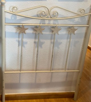 Cabecero forja estrellas beige