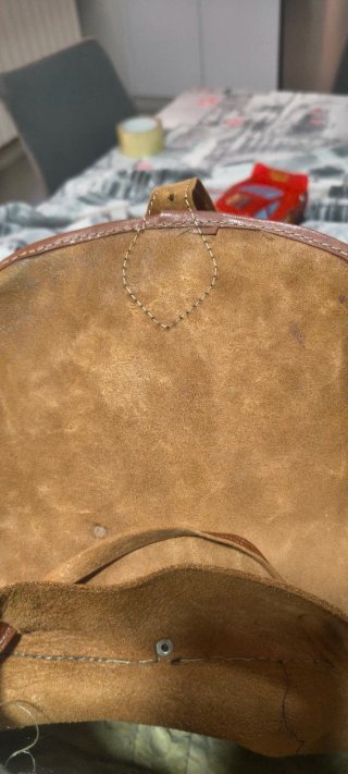 Mochila Cuero y Tejido Étnico