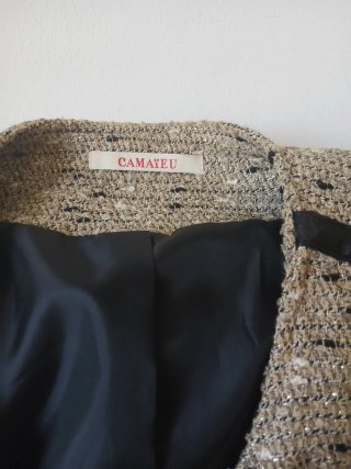 Giacca donna CAMATEU beige/nera