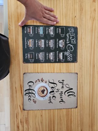 Chapas decorativas de café