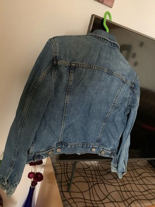 Chaqueta vaquera corta de Mango azul talla XS