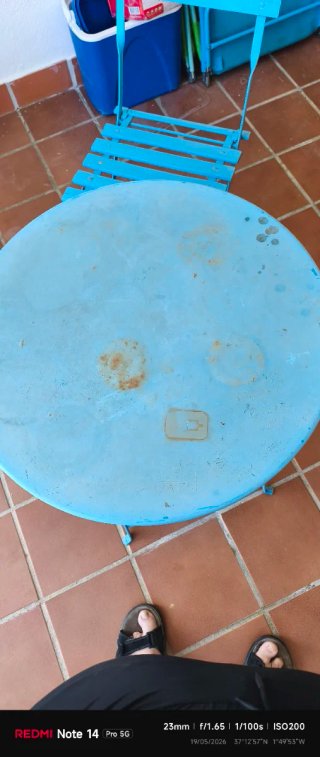 Tavolo e 2 Sedie da Giardino Pieghevoli