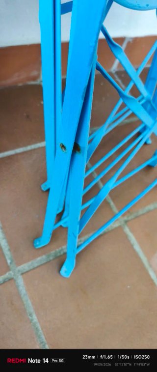Tavolo e 2 Sedie da Giardino Pieghevoli