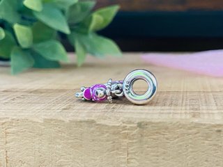 Charm Moto Vespa Morada - Plata