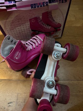 Patines en línea rosas para niña