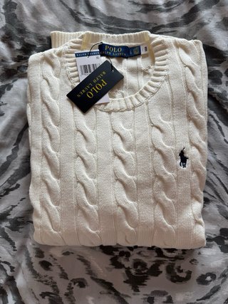 Jersey Polo Ralph Lauren Talla M/L Unisex Crema