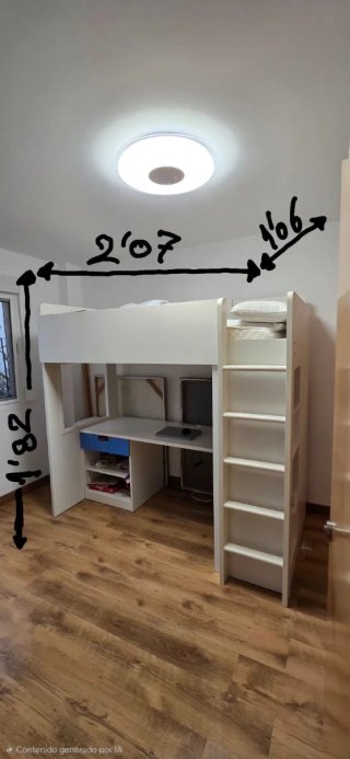 Litera con Escritorio Ikea