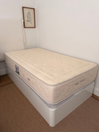 Cama canapé + Colchón Laxy Naturgreen 105x190